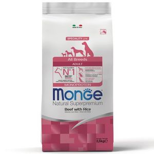 Сухой корм Monge Dog Speciality Line Monoprotein All Breeds Beef and Rice для взрослых собак всех пород, из говядины с рисом