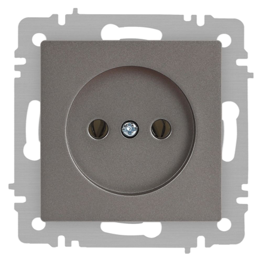 Розетка Intro Accent 6-201-09 2P 16А-250В IP20 СУ AL/CU титан