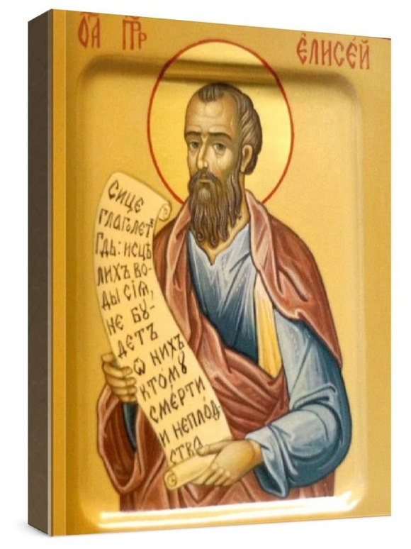 Елисей, пророк (рукописная икона)