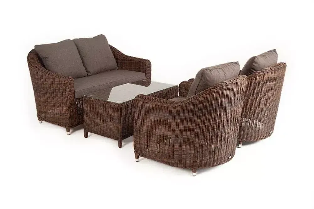 "Кон Панна" лаунж-зона из искусственного ротанга, цвет коричневый