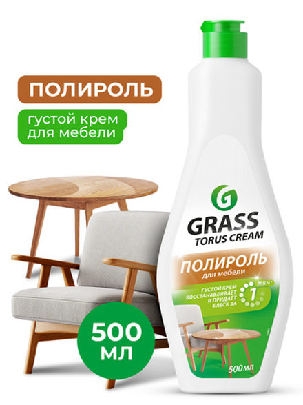 Очиститель-полироль для мебели "Torus Cream", 500 мл