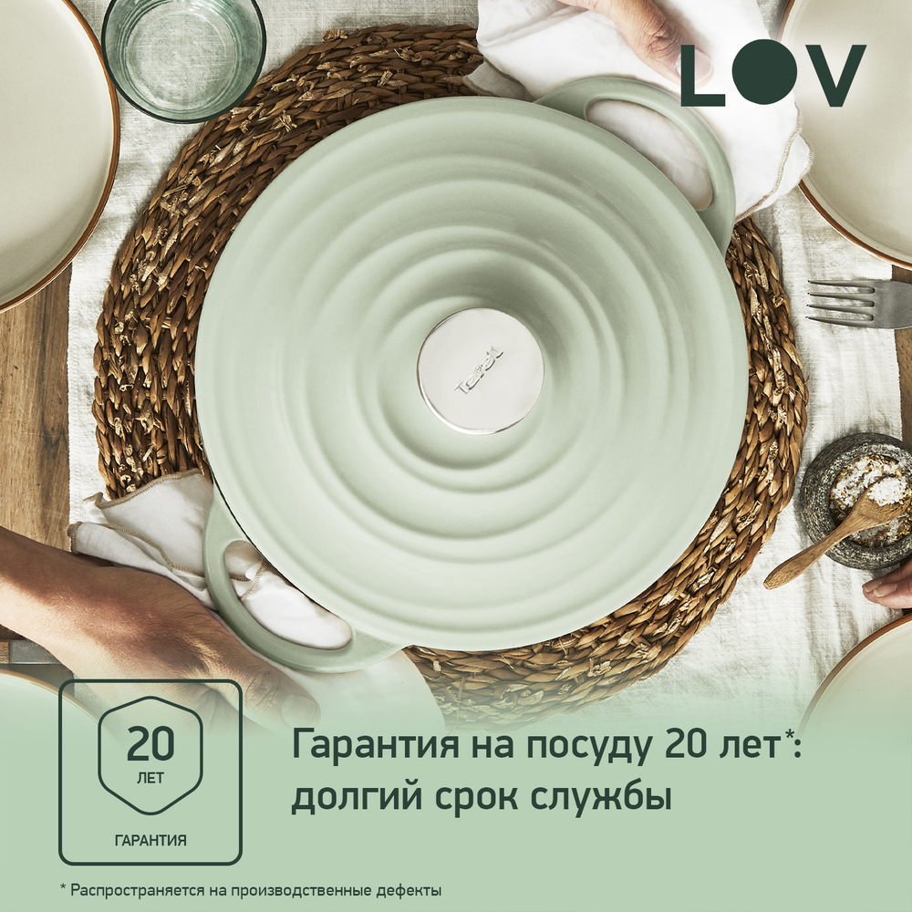 Кастрюля с крышкой Tefal LOV 25 см E2580404