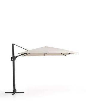Бежевый консольный зонт Noli с графитовой алюминиевой конструкцией, 300 x 300 см