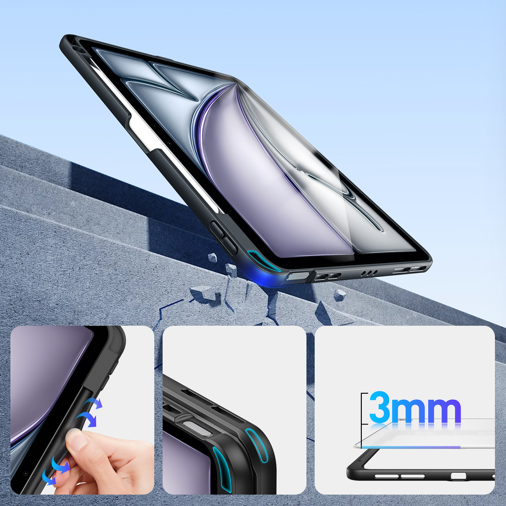 Чехол с многоугольной подставкой для планшета iPad Air 11 (2024-), iPad Air 4, 5 (10.9) и iPad Pro 11 (2020, 2021, 2022), серия Axis Series Case от Dux Ducis