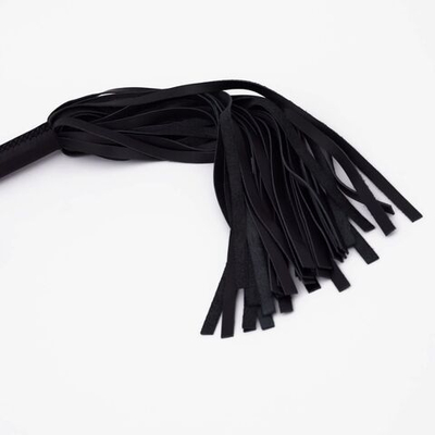 Черный кожаный флоггер - 45 см.