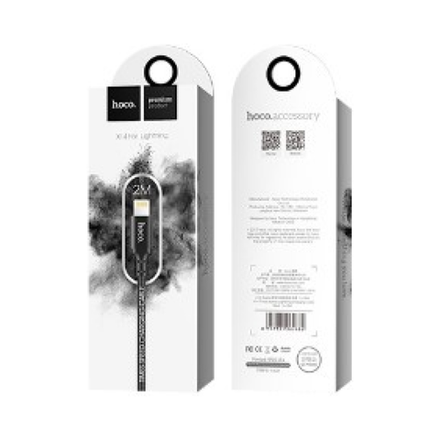 Кабель для зарядки Hoco X14 USB-A - Lightning, 1.7A, 2м, черный