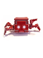 Игрушка робот-паук трансформер, 3D печать, красный в белую полоску