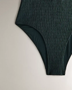 ZARA HOME КУПАЛЬНИК ИЗ РЕЛЬЕФНОЙ ТКАНИ, ЗЕЛЕНЫЙ