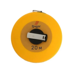 Лента мерная геодезическая Тундра, фиберглассовая, закрытый корпус, 20 м х 13 мм