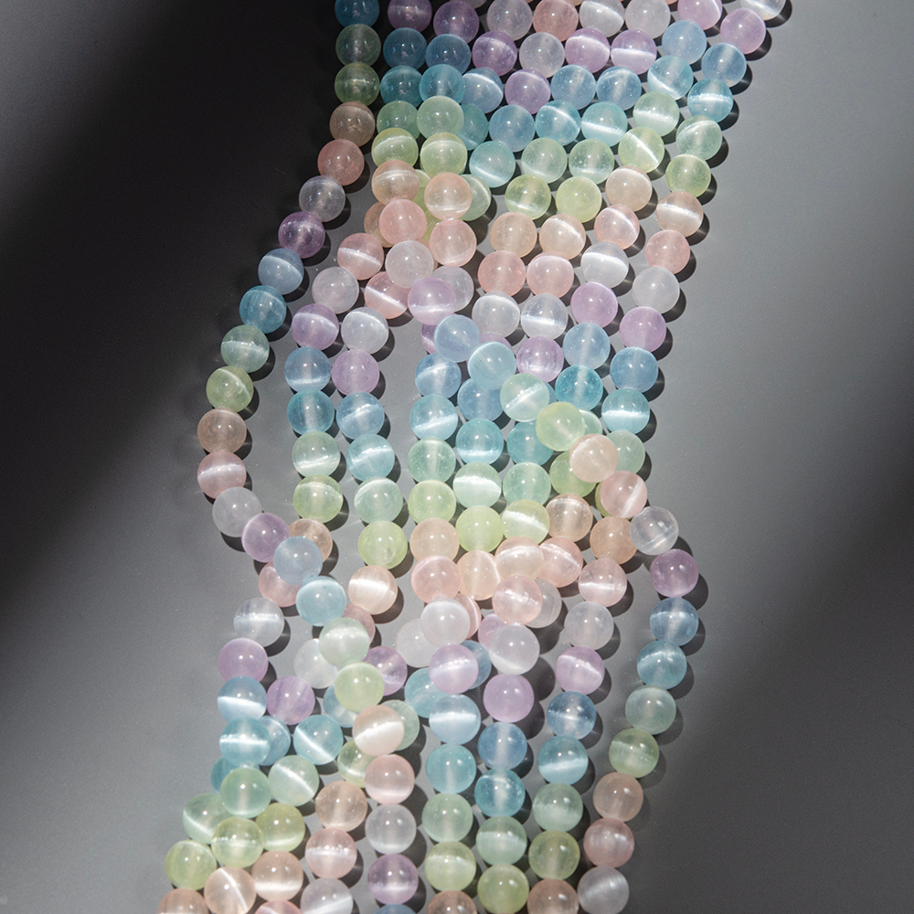 Селенит натуральный "Конфетки", шар, 8,6мм