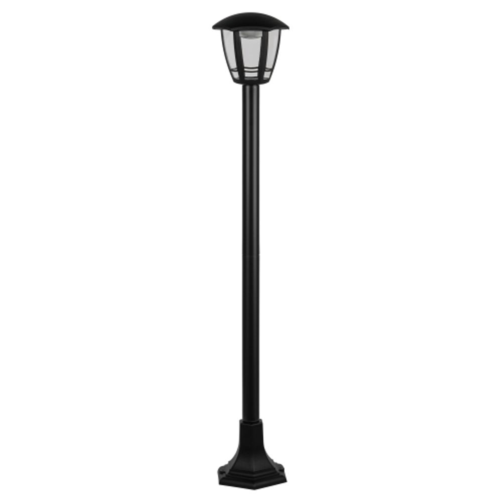 Садово-парковый светильник ЭРА ДТУ 07-8-004 Валенсия 3 черный 6 гранный напольный IP44 светодиодный 8Вт 3000K | Садово-парковые светильники