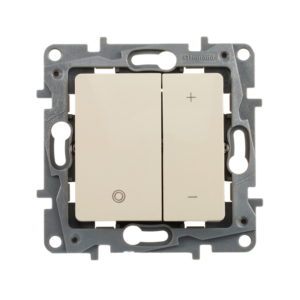 Диммер нажимной универсальный LED 400Вт без нейтрали - слоновая кость ETIKA Legrand