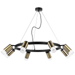 LR0183181 Люстра RULLO 8х50W GU10 ЧЕРНЫЙ/БРОНЗА (571018+214431-8+202431-8)