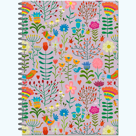 Блокнот-скетчбук SKETCHBOOK А5 с жесткой обложкой 60л. "Floral Meadow"