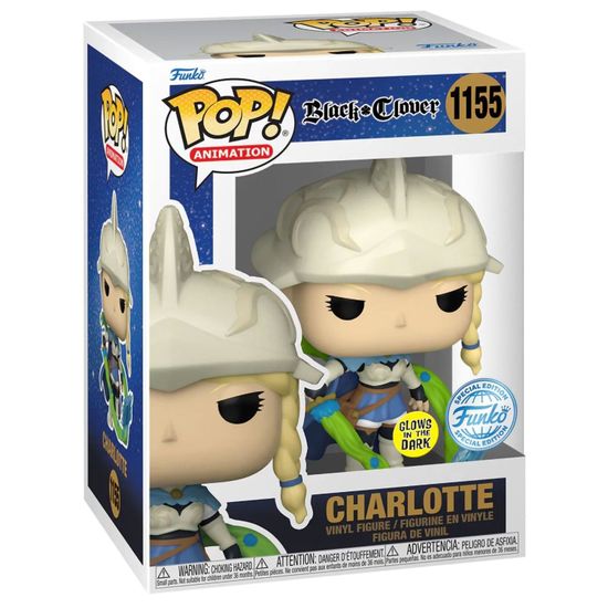 Фигурка Funko POP! Animation Black Clover Charlotte (GW) (Exc) (1155) 63143 / Фигурка Фанко ПОП! по мотивам аниме "Чёрный клевер", Шарлотта Роузрей