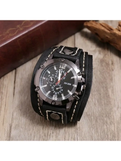 Часы наручные кварцевые JIN XIN на кожаном ремешке, черный W0122430-02