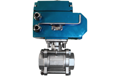 Кран шаровый муфтовый (3PC), AISI304 DN32 (1_1/4"), с электроприводом AC 24V (С-05)