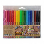 Фломастеры 18цв. "Капибара" на водной основе, с вентилир.колпачок, морозостойкие (Центрум)