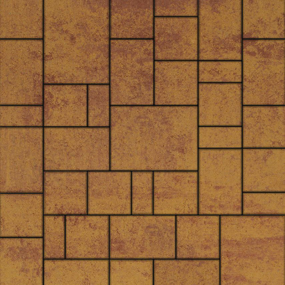 Тротуарная плитка МЮНХЕН - Листопад гладкий Каир, комплект из 4 видов плит