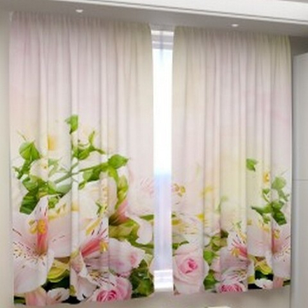 Фотошторы для кухни "РД. НЕЖНАЯ ЛИЛИЯ", Россия.