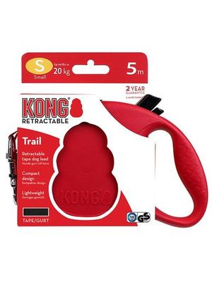 Рулетка KONG Trail S (до 20 кг) лента 5 метров красный