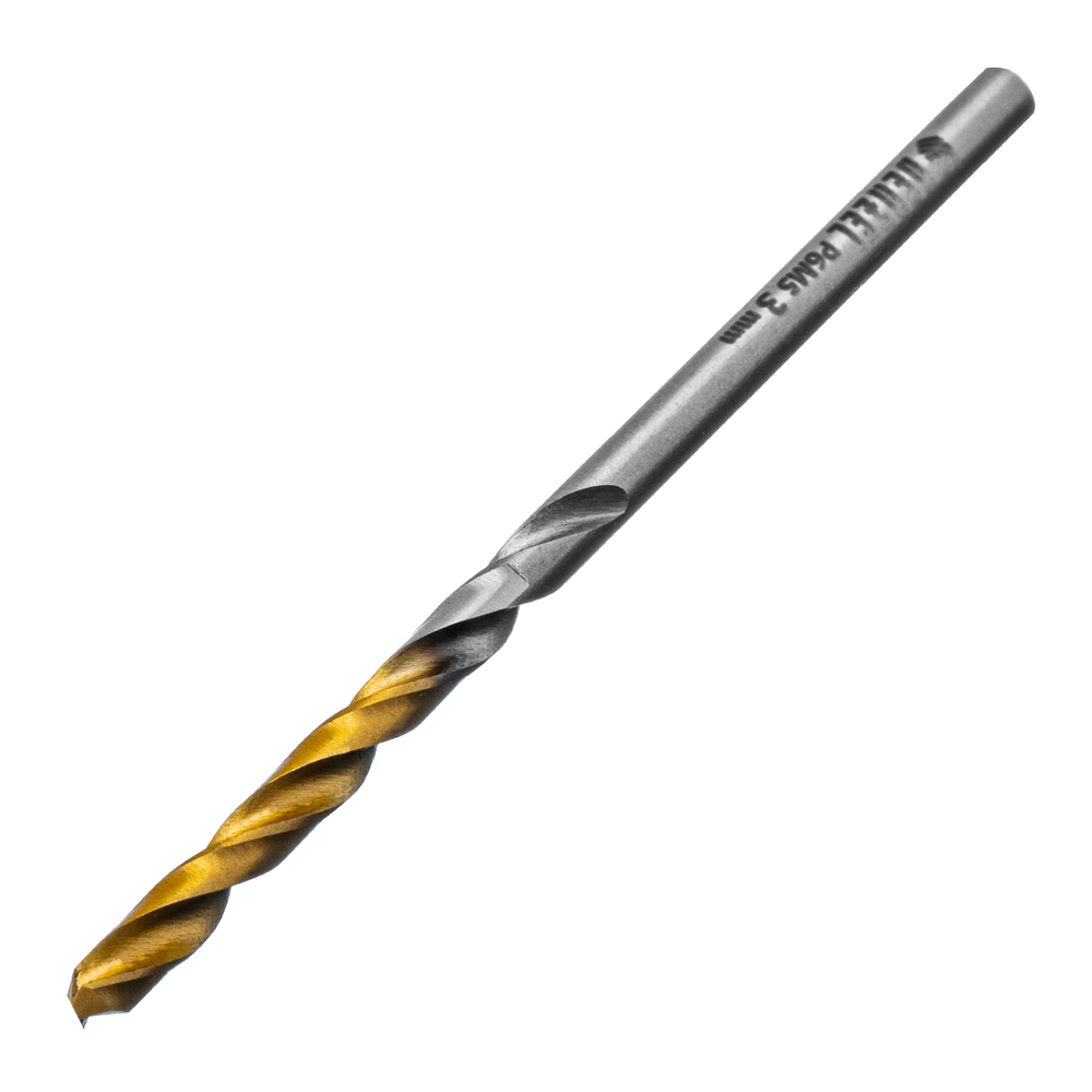 Сверло спиральное по металлу 3 x 60 мм, Р6М5, Golden Tip , 2шт. Denzel