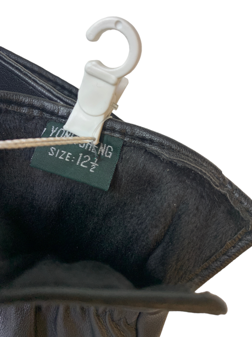 Yongsheng.Эко кожа. Подклад плюш-флис.Перчатки.Мужские.10 шт в упаковке.