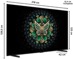 Телевизор TCL 98C6K 249 см черный