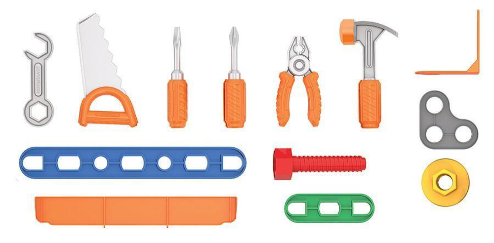 Набор инструментов с конструктором, 47элементов, чемодан (Нордпласт)