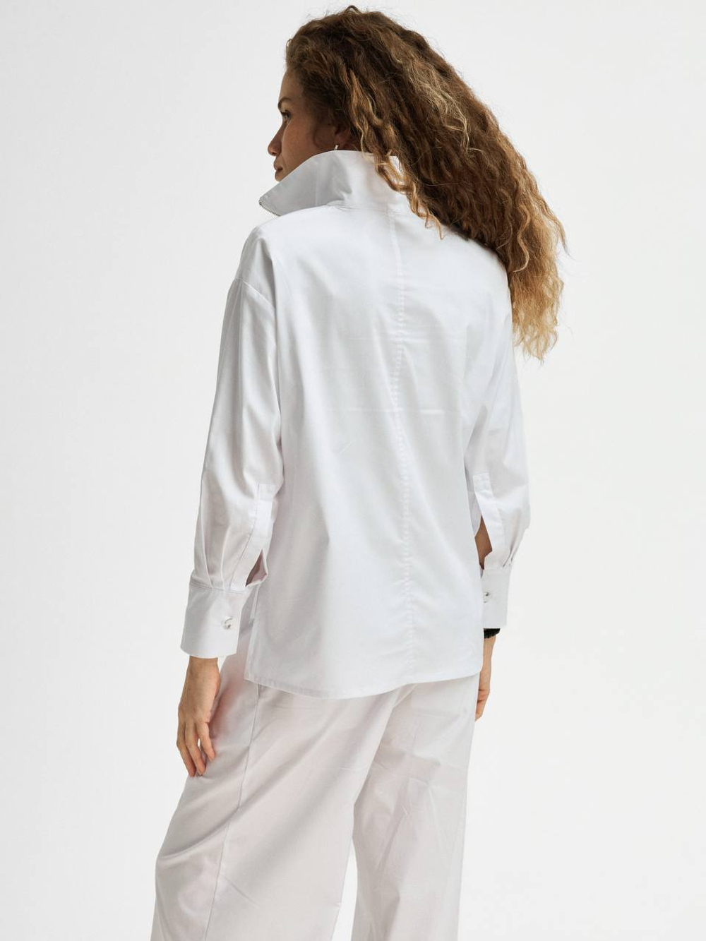 Рубашка медицинская женская Юми, белый хлопок