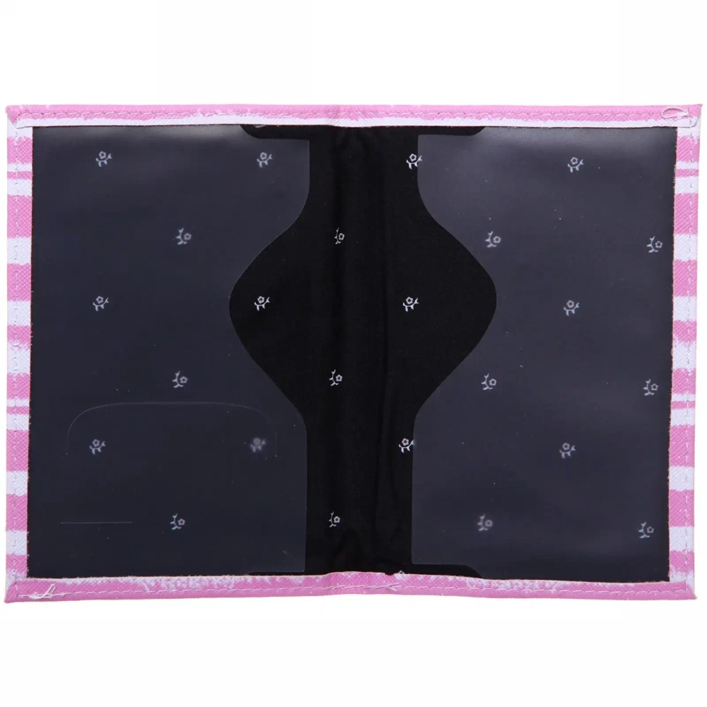 Обложка на паспорт «Travel», Фламинго с цветами, 9,5*13см