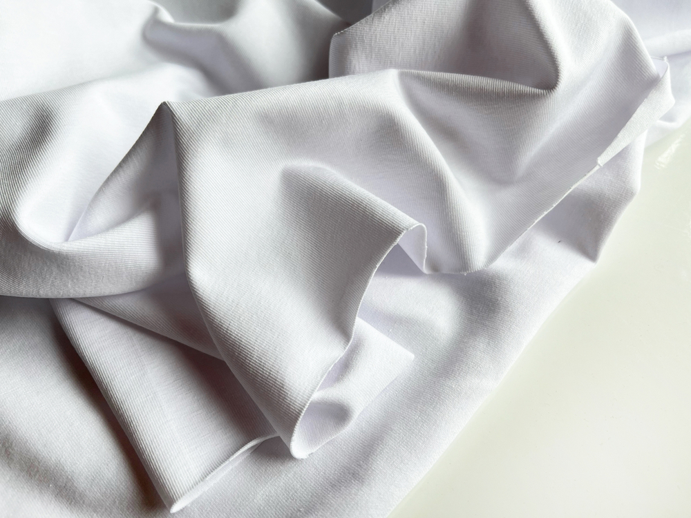 БЕЛЫЙ - Кулирка с лайкрой ПЛОТНАЯ, пенье (КРВ698 Ксения)