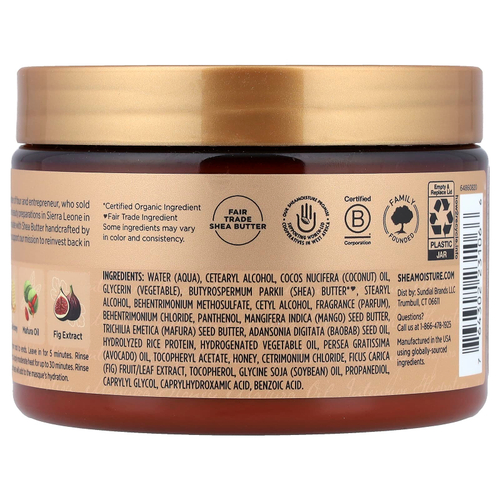 SheaMoisture, Маска для интенсивного увлажнения волос, мед манука и масло мафуры, 326 г (11,5 унции)