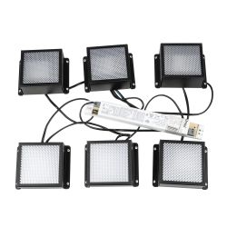 ULP-1010 42W-4000К IP40 GRILYATO BLACK KIT06 Светильники светодиодные потолочные встраиваемые. комплект из 6 штук. Белый свет 4000K. 5208Лм. Для ячеек 100x100мм. Корпус черный. В комплекте с и-п. ТМ Uniel