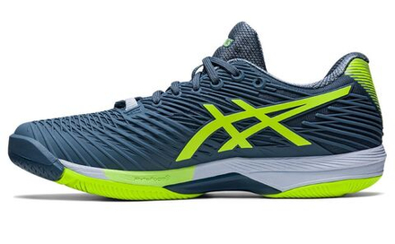 Мужские кроссовки теннисные Asics Solution Speed FF 2 - steel blue/hazard green