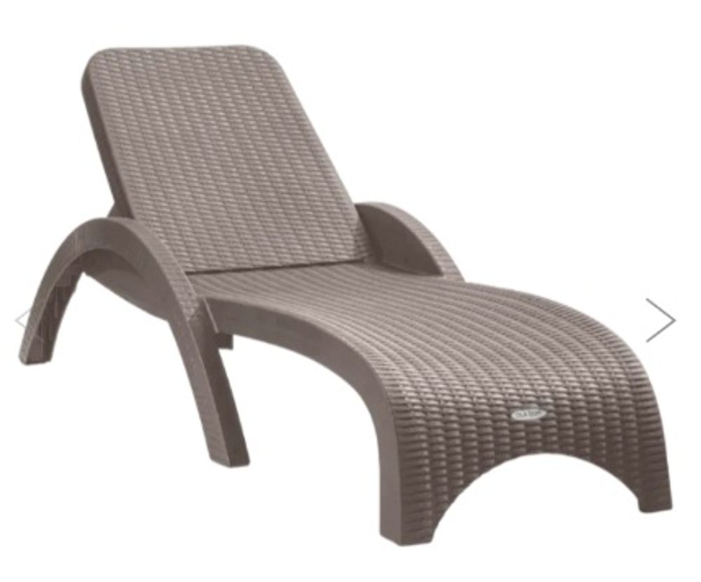Лежак Элластик-Пласт RATTAN пластик (серый)