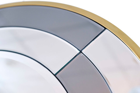 Зеркало декоративное круглое 91см Garda Decor в зеркальной раме с золотом