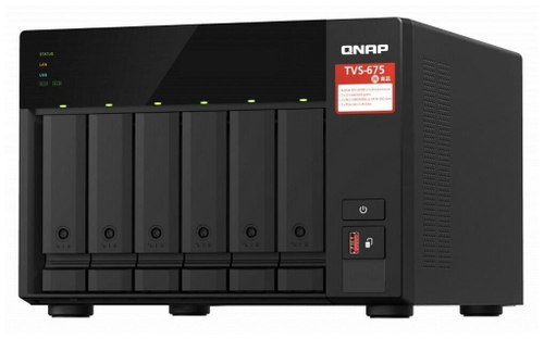 Сетевое хранилище QNAP TVS-675-8G черный