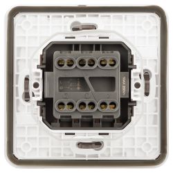 Переключатель ЭРА Эксперт 11-1526-01 двойной IP55 10АХ-250В СУ белый