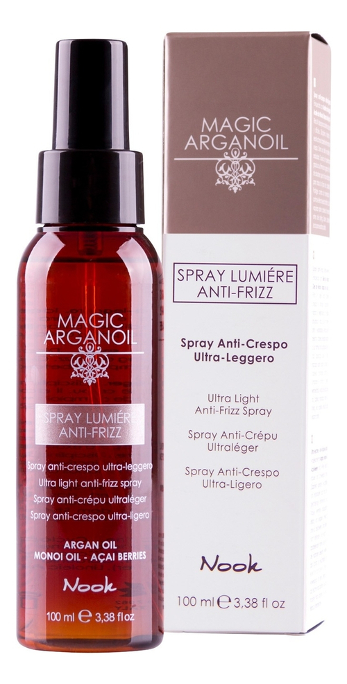 NOOK Ультра – легкий спрей для непослушных волос "Магия Арганы" - Spray Lumiere Anti-Frizz ,100 мл