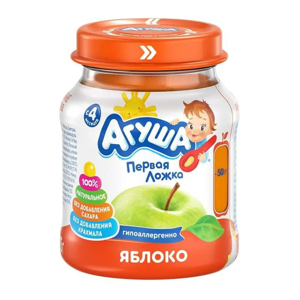 Пюре Агуша яблоко 100 гр