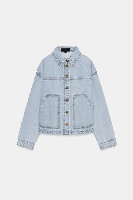 ZARA ДЖИНСОВАЯ КУРТКА Z1975, ГОЛУБОЙ