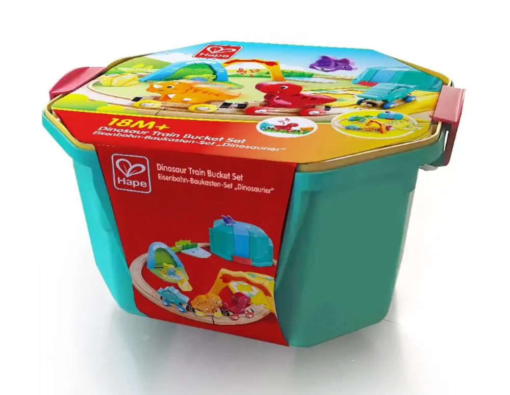 Детская игрушка "Железная дорога динозаврики " в контейнере