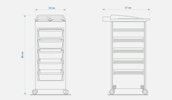 Парикмахерская тележка SD-3010A схема