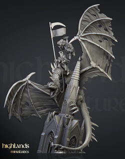 Ezekiel, Lord Necromancer on Flying Monster