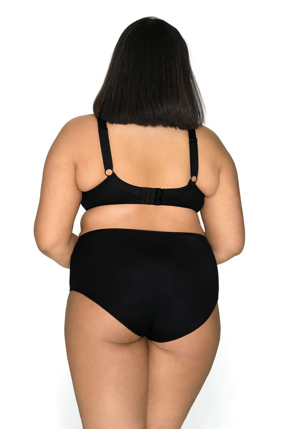 Трусы-слип Nori с высокой талией (Размер: 42) (Цвет: черный с зеленым)