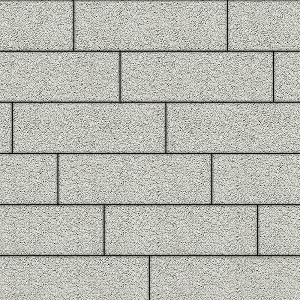 Тротуарная плитка ПРЯМОУГОЛЬНИК 750х250 мм - Гранит Белый