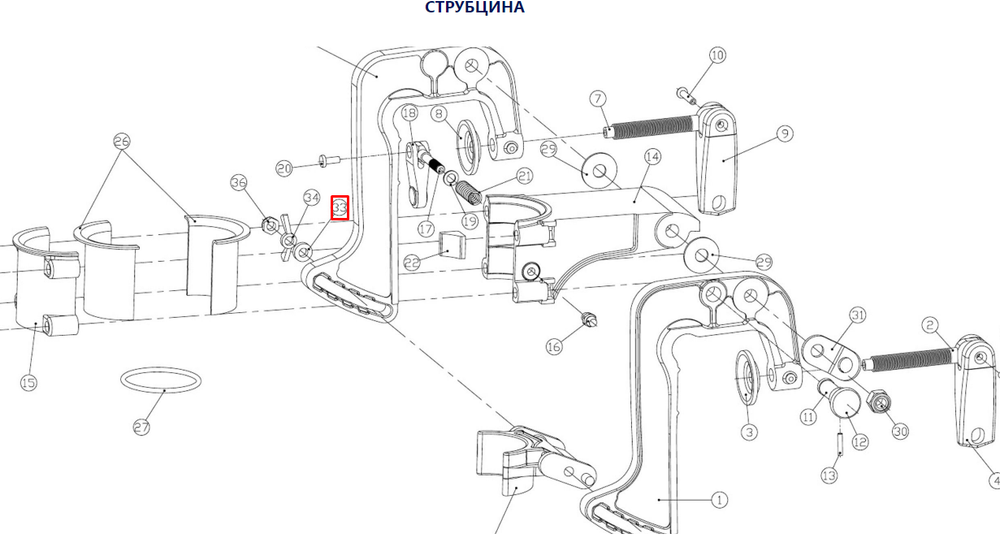 Шайба упора подвески YAMAHA HIDEA  (90201-06040;90387-061Y1) (PREMARINE)