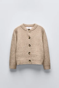 ZARA КАРДИГАН, СВЕТЛО-БЕЖЕВЫЙ
