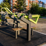 P-1800 Уличный тренажер Жим лежа с переменной нагрузкой ZAVODSPORTA